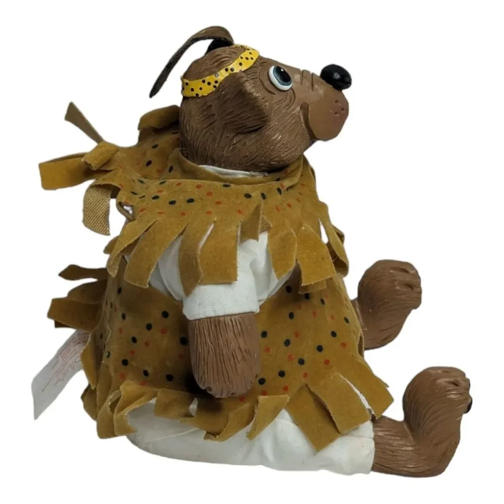 Russ‎ Berrie Critter Factory Thanksgiving Native American Sitting Bear Brand New